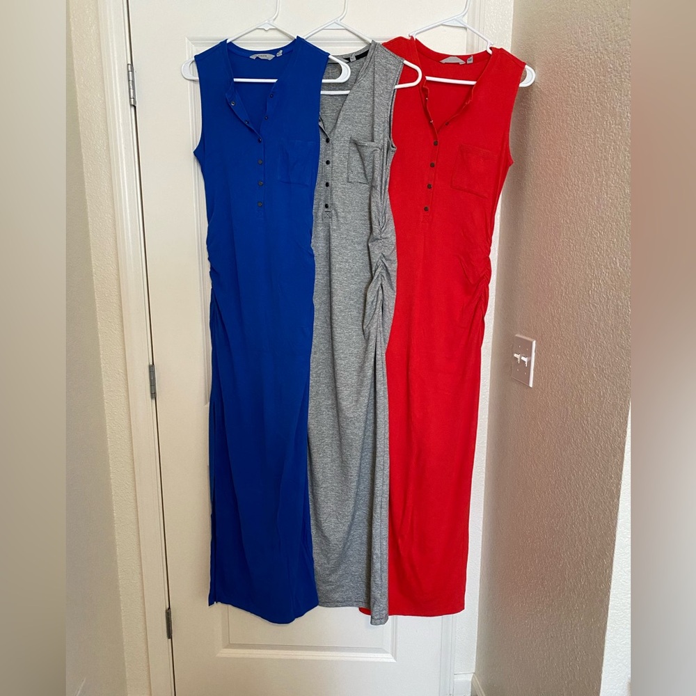 Bundle of 3 Athleta Henley Maxi Dresses All